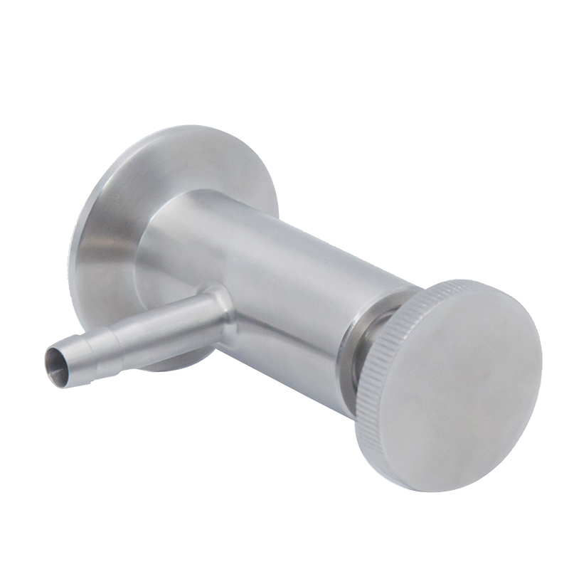Válvula de muestreo de tres abrazaderas higiénicas sanitarias de acero inoxidable
