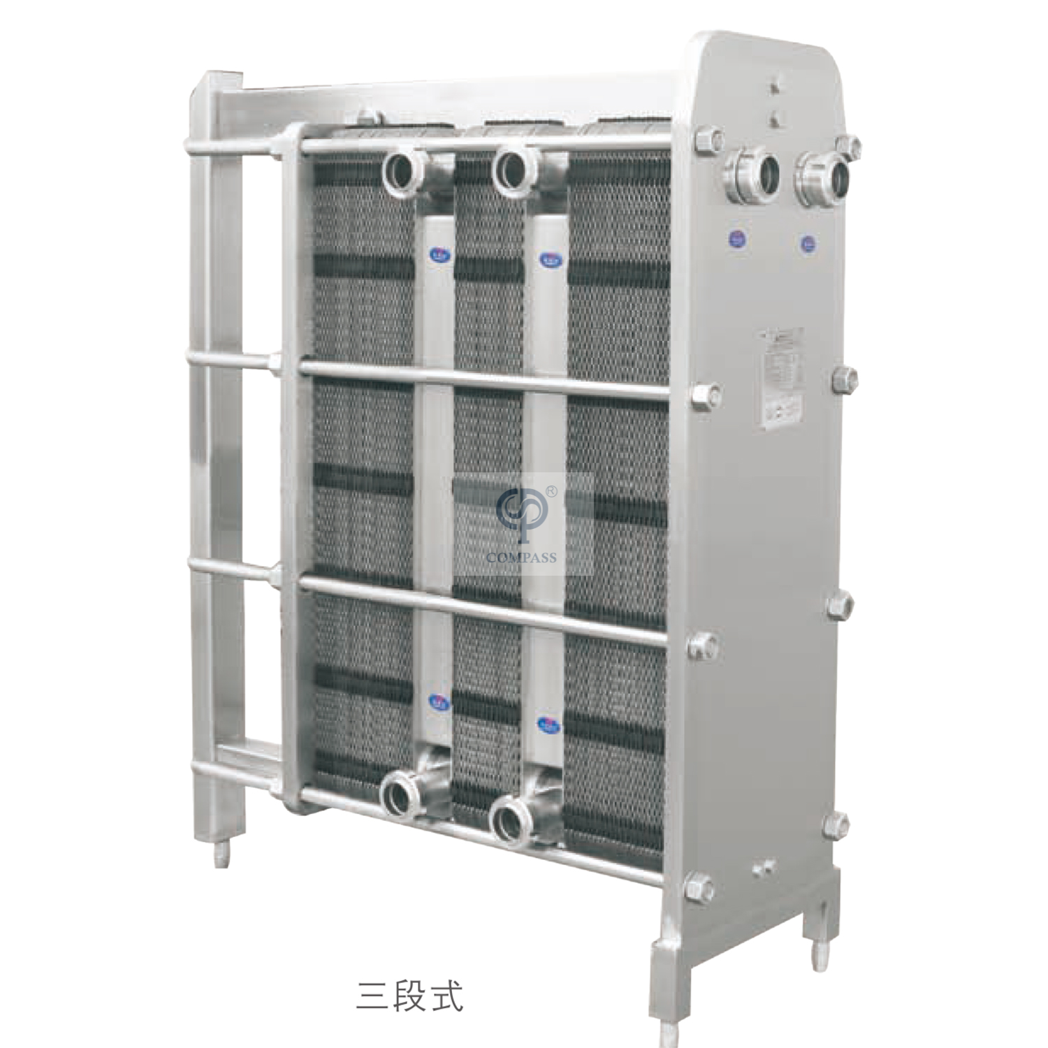 Intercambiador de calor de placas desmontable de dos etapas de etapas múltiples de acero inoxidable para pasteurización de leche