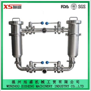Filtro en forma de L dúplex higiénico sanitario de acero inoxidable Ss316L